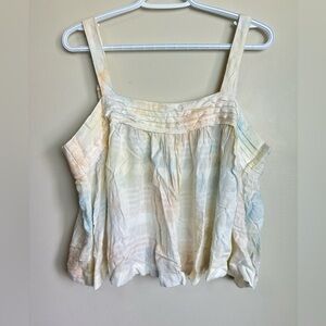 American Eagle Size XL Outfitters Cream Smocked Tank Top